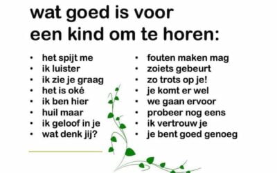 Wat goed is voor een kind om te horen